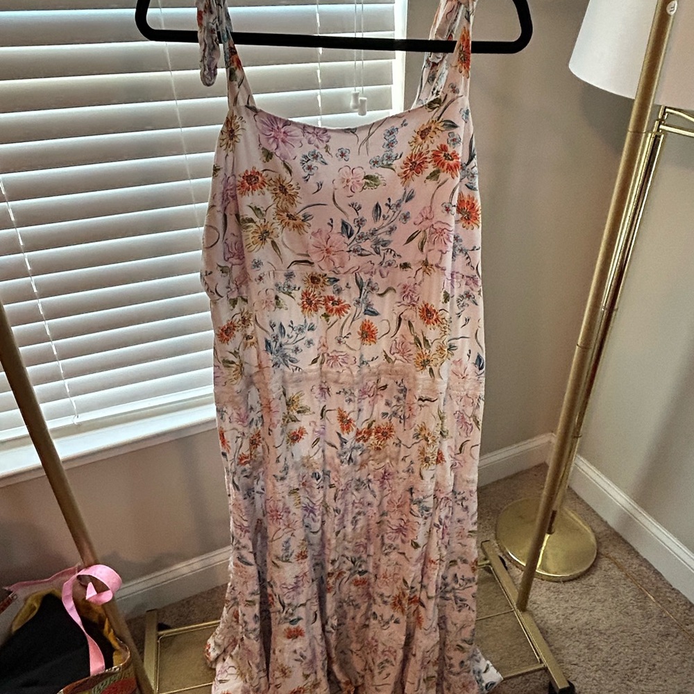 Crown & Ivy Floral Maxi Dress - Pink and Orange